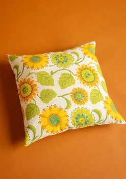 Gudrun Sjödén Kissenhülle Sunflower Aus Bio-Baumwolle/Leinen* Sonnenblumen für UNHCR|Schlafzimmer Deko