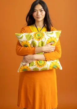 Gudrun Sjödén Kissenhülle Sunflower Aus Bio-Baumwolle/Leinen* Sonnenblumen für UNHCR|Schlafzimmer Deko