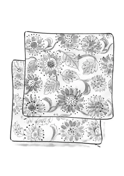 Gudrun Sjödén Kissenhülle Sunflower Aus Bio-Baumwolle/Leinen* Sonnenblumen für UNHCR|Schlafzimmer Deko