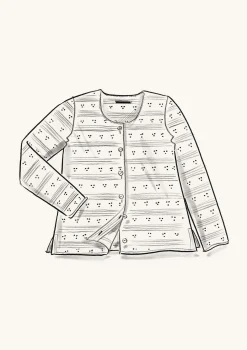 Gudrun Sjödén Pointelle-Strickjacke * Strickjacken|Leinenkleidung