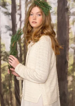 Gudrun Sjödén Pointelle-Strickjacke * Strickjacken|Leinenkleidung