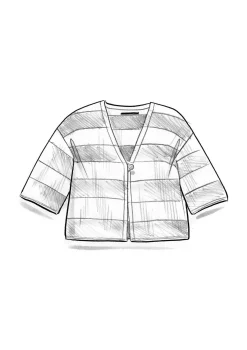 Gudrun Sjödén Strickjacke Aus Leinen/Recycling-Baumwolle* Leinenkleidung|Gestreifte Kleidung