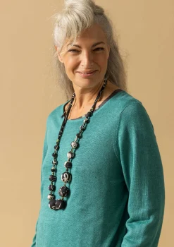 Gudrun Sjödén Stricktunika Aus Leinen/Recycling-Leinen* Tuniken|Leinenkleidung