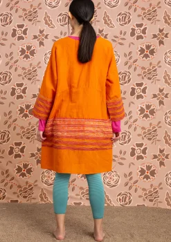 Gudrun Sjödén Webkleid Amber Aus Bio-Baumwolle/Leinen* Kleider|Öko-Baumwolle
